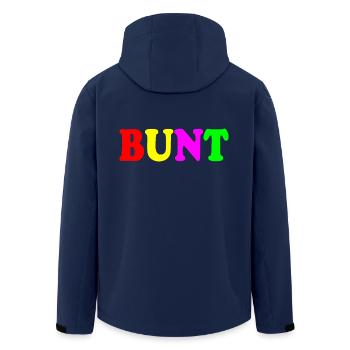 Bunt - Recycelte Männer Softshell-Jacke von Stanley/Stella - Navy - Hinten - AI Model Male 185 light (185cm)