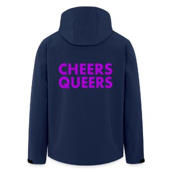 Cheers queers - Men’s Recycled Softshell Jacket by Stanley/Stella - navy - Back - AI Model Male 185 light (185cm)