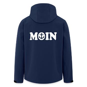 Moin - Recycelte Männer Softshell-Jacke von Stanley/Stella - Navy - Hinten - AI Model Male 185 light (185cm)