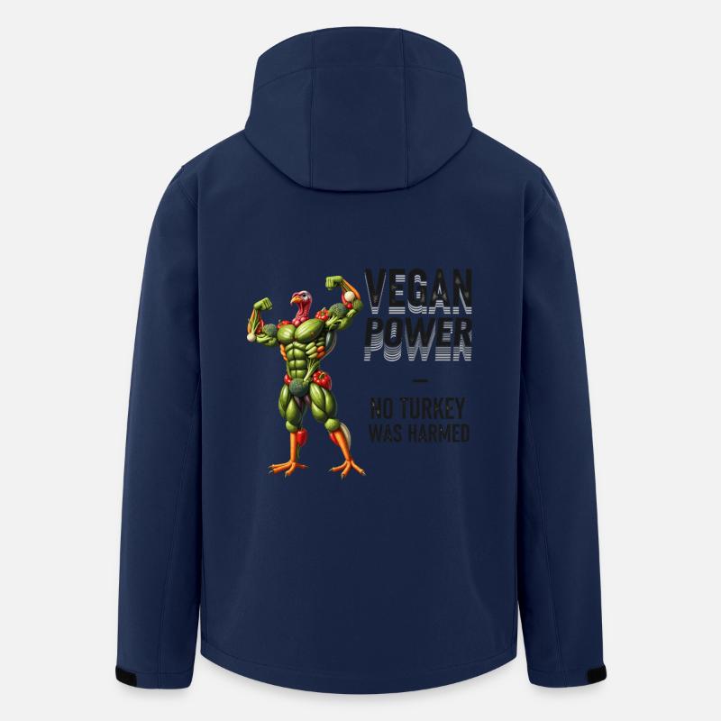 Vegan Power Turkey - Recycelte Männer Softshell-Jacke von Stanley/Stella - Navy