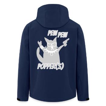  coole Katze Heavy Metal - Recycelte Männer Softshell-Jacke von Stanley/Stella - Navy - Hinten - AI Model Male 185 light (185cm)