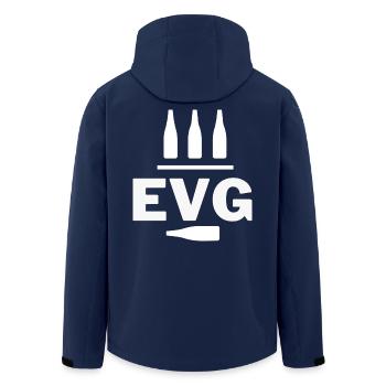 Junggesellenabschied - Recycelte Männer Softshell-Jacke von Stanley/Stella - Navy - Hinten - AI Model Male 185 light (185cm)