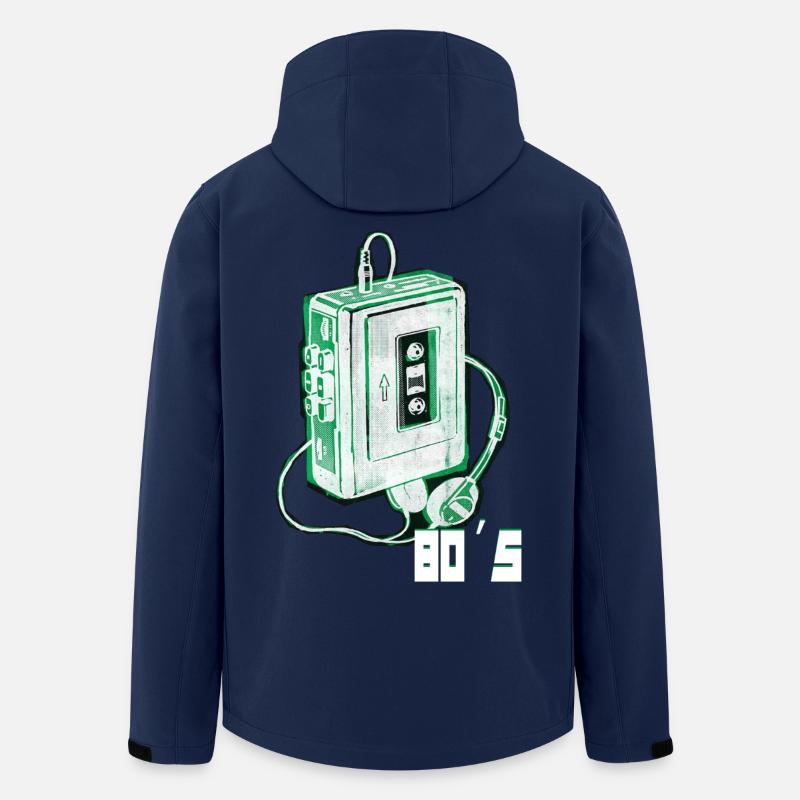 80er Jahre - Recycelte Männer Softshell-Jacke von Stanley/Stella - Navy