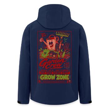 Urban Gardening Garden Crew Grow Your Own - Men’s Recycled Softshell Jacket by Stanley/Stella - navy - Back - AI Model Male 185 light (185cm)