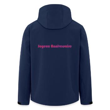 ALLES GUTE ZUM GEBURTSTAG. ALLES GUTE ZUM GEBURTSTAG. JAHRESTAG. - Recycelte Männer Softshell-Jacke von Stanley/Stella - Navy - Hinten - AI Model Male 185 light (185cm)