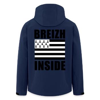 Breizh inside drapeau - Veste softshell homme en polyester recyclé Stanley/Stella - marine - Dos - AI Model Male 185 light (185cm)