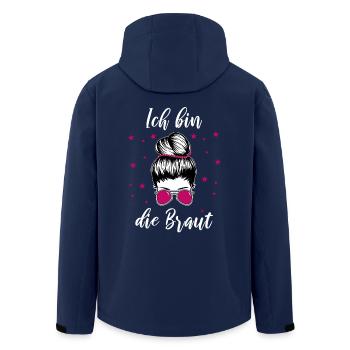 Ich Bin Die Braut Lustig - Recycelte Männer Softshell-Jacke von Stanley/Stella - Navy - Hinten - AI Model Male 185 light (185cm)