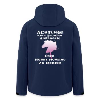 Hobby Horsing Hobby Horse Geschenk - Recycelte Männer Softshell-Jacke von Stanley/Stella - Navy - Hinten - AI Model Male 185 light (185cm)
