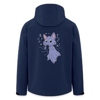 Chauve-souris Kawaii - Veste softshell homme en polyester recyclé Stanley/Stella - marine - Dos - AI Model Male 185 light (185cm)