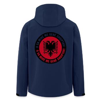 001 Albania - Recycelte Männer Softshell-Jacke von Stanley/Stella - Navy - Hinten - AI Model Male 185 light (185cm)