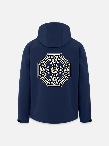 Breizh Celtic Cross - Veste softshell homme en polyester recyclé Stanley/Stella - marine