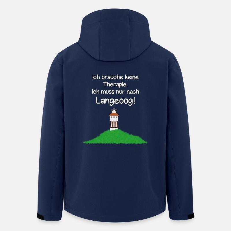 Ich muss nur nach Langeoog! - Recycelte Männer Softshell-Jacke von Stanley/Stella - Navy