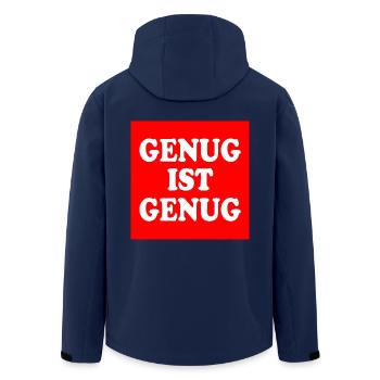Genug ist genug - Recycelte Männer Softshell-Jacke von Stanley/Stella - Navy - Hinten - AI Model Male 185 light (185cm)