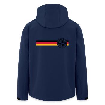 logo Football sur Deutschandfahne - Veste softshell homme en polyester recyclé Stanley/Stella - marine - Dos - AI Model Male 185 light (185cm)