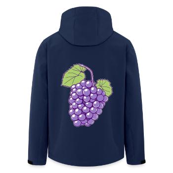 Grapes Costume Fruit Fruit Winemaker Carnival - Men’s Recycled Softshell Jacket by Stanley/Stella - navy - Back - AI Model Male 185 light (185cm)
