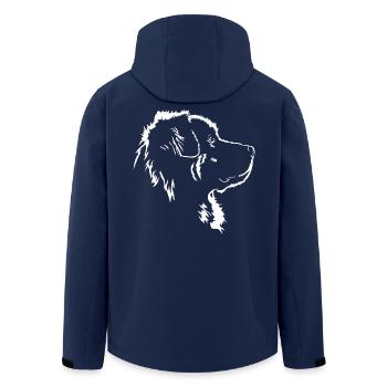 Leonberger Silhouette Chien Chien Wilsigns - Veste softshell homme en polyester recyclé Stanley/Stella - marine - Dos - AI Model Male 185 light (185cm)