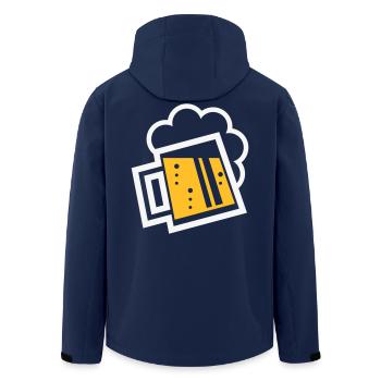 XBayrischer Bierkrug (beer / beer mug) - Men’s Recycled Softshell Jacket by Stanley/Stella - navy - Back - AI Model Male 185 light (185cm)
