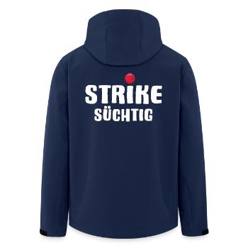 Bowling Strike Équipe de bowling - Veste softshell homme en polyester recyclé Stanley/Stella - marine - Dos - AI Model Male 185 light (185cm)