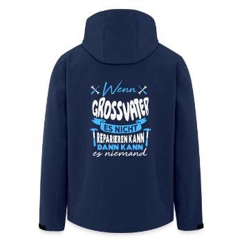 Wenn GROSSVATER es nicht reparieren kann Lustiger - Recycelte Männer Softshell-Jacke von Stanley/Stella - Navy - Hinten - AI Model Male 185 light (185cm)