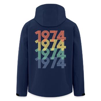 1974 Jahrgang 50. Geburtstag Männer Frauen 50 Jahre alt - Recycelte Männer Softshell-Jacke von Stanley/Stella - Navy - Hinten - AI Model Male 185 light (185cm)