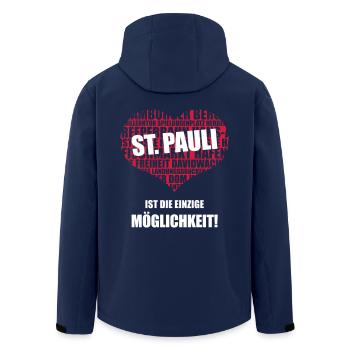 St. Pauli Ist Die Einzige Möglichkeit! (2C) - Recycelte Männer Softshell-Jacke von Stanley/Stella - Navy - Hinten - AI Model Male 185 light (185cm)