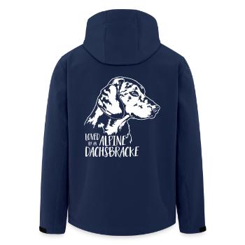 Loved by ALPINE DACHSBRACKE Hundespruch Wilsigns - Recycelte Männer Softshell-Jacke von Stanley/Stella - Navy - Hinten - AI Model Male 185 light (185cm)