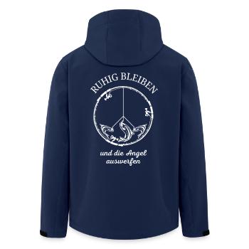 Angler Spruch Lustiger Spruch Angeln Fischer - Recycelte Männer Softshell-Jacke von Stanley/Stella - Navy - Hinten - AI Model Male 185 light (185cm)