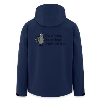 Sei wie Taube - Recycelte Männer Softshell-Jacke von Stanley/Stella - Navy - Hinten - AI Model Male 185 light (185cm)