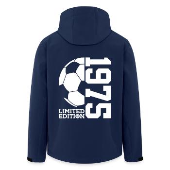 LIMITED EDITION 1975 FOOTBALL 51ST BIRTHDAY - Men’s Recycled Softshell Jacket by Stanley/Stella - navy - Back - AI Model Male 185 light (185cm)