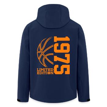 LIMITED EDITION 1975 BASKETBALL 51ST BIRTHDAY - Men’s Recycled Softshell Jacket by Stanley/Stella - navy - Back - AI Model Male 185 light (185cm)