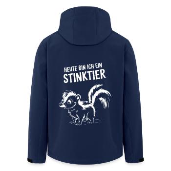 Stinktier Kostüm Tier lustig Karneval Fasching - Recycelte Männer Softshell-Jacke von Stanley/Stella - Navy - Hinten - AI Model Male 185 light (185cm)