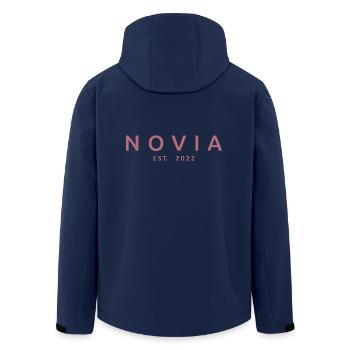 2022 Verlobung Brautdusche Hochzeit - Recycelte Männer Softshell-Jacke von Stanley/Stella - Navy - Hinten - AI Model Male 185 light (185cm)