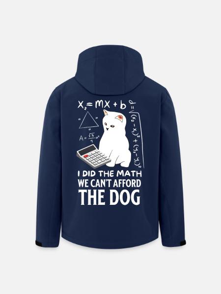 Humorvolles Katzen-Mathe-Design - Recycelte Männer Softshell-Jacke von Stanley/Stella - Navy