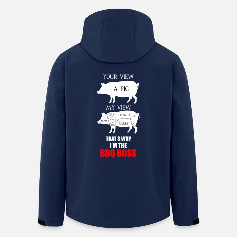 Der König des Barbecue - Recycelte Männer Softshell-Jacke von Stanley/Stella - Navy