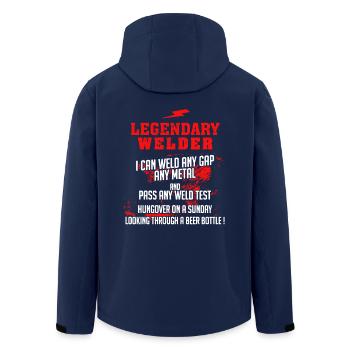 Legendary Welder - Men’s Recycled Softshell Jacket by Stanley/Stella - navy - Back - AI Model Male 185 light (185cm)