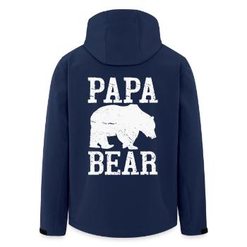 Papa Ours - Veste softshell homme en polyester recyclé Stanley/Stella - marine - Dos - AI Model Male 185 light (185cm)