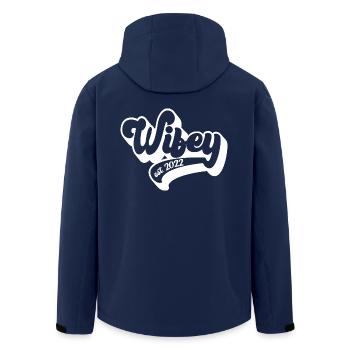 Wifey Est. 2022 Future Mrs., Engagement Party - Men’s Recycled Softshell Jacket by Stanley/Stella - navy - Back - AI Model Male 185 light (185cm)