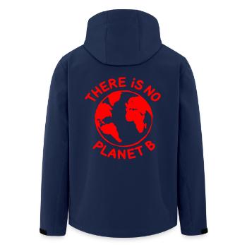 There is no planet B - Veste softshell homme en polyester recyclé Stanley/Stella - marine - Dos - AI Model Male 185 light (185cm)