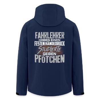 FAHRLEHRER - fest - Recycelte Männer Softshell-Jacke von Stanley/Stella - Navy - Hinten - AI Model Male 185 light (185cm)