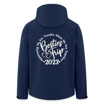Besties Trip 2023 Fun Girls Trip Wochenendurlaub - Recycelte Männer Softshell-Jacke von Stanley/Stella - Navy - Hinten - AI Model Male 185 light (185cm)