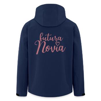 Futura Novia Girlfriend Engagement Wedding Gift - Men’s Recycled Softshell Jacket by Stanley/Stella - navy - Back - AI Model Male 185 light (185cm)