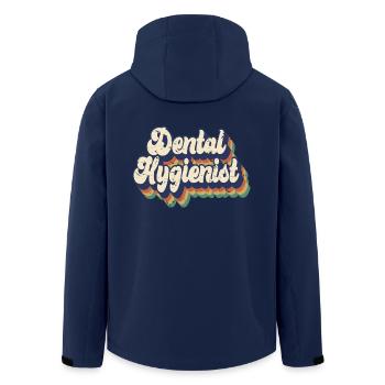 Retro Dental Hygienist Est. 2023 Graduated Dentist - Men’s Recycled Softshell Jacket by Stanley/Stella - navy - Back - AI Model Male 185 light (185cm)