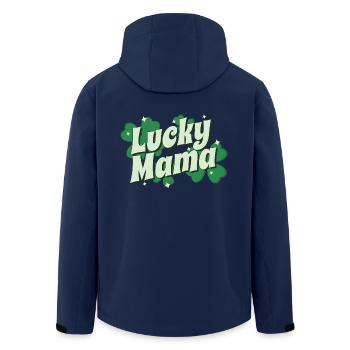 St. Patrick’s Day Gift Shamrock Irish Women - Men’s Recycled Softshell Jacket by Stanley/Stella - navy - Back - AI Model Male 185 light (185cm)