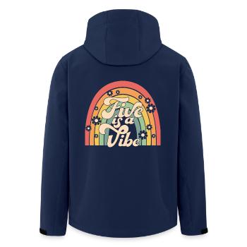Five Is A Vibe, 5 ans, enfants de 5e anniversaire - Veste softshell homme en polyester recyclé Stanley/Stella - marine - Dos - AI Model Male 185 light (185cm)