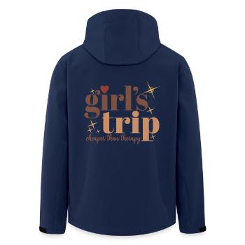 Mädchenreise billiger als Therapie Frauen Squad Vacay - Recycelte Männer Softshell-Jacke von Stanley/Stella - Navy - Hinten - AI Model Male 185 light (185cm)