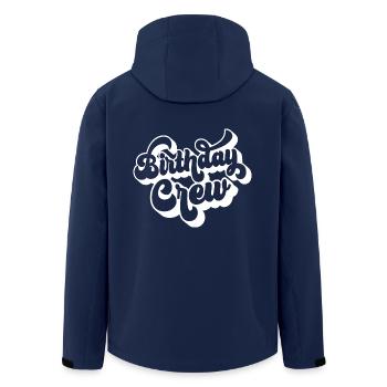 Birthday Crew Matching Group Birthday Party Outfit - Men’s Recycled Softshell Jacket by Stanley/Stella - navy - Back - AI Model Male 185 light (185cm)