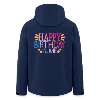 Happy Birthday To Me Cool Geburtstagsparty Geschenk - Recycelte Männer Softshell-Jacke von Stanley/Stella - Navy - Hinten - AI Model Male 185 light (185cm)