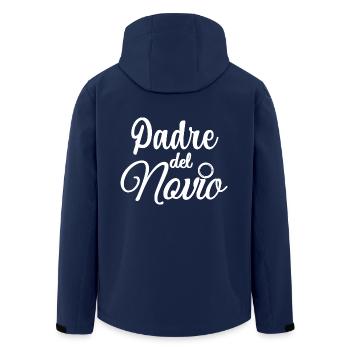 Padre del Novio Groom's Father Wedding Gift - Men’s Recycled Softshell Jacket by Stanley/Stella - navy - Back - AI Model Male 185 light (185cm)