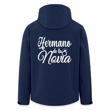 Hermano de la Novia Bride's Brother Wedding Gift - Men’s Recycled Softshell Jacket by Stanley/Stella - navy - Back - AI Model Male 185 light (185cm)