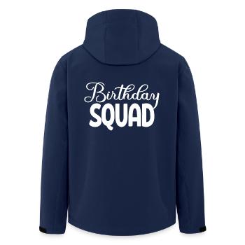 Birthday Squad Matching Group Birthday Party Gift - Men’s Recycled Softshell Jacket by Stanley/Stella - navy - Back - AI Model Male 185 light (185cm)